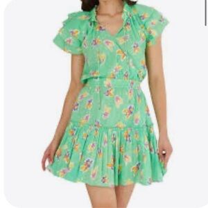 Alivia Dress Bouncing Buds Floral Green S